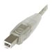 StarTech.com 15 ft Transparent USB 2.0 Cable - A to B - USB cable - USB (M) to USB Type B (M) - USB 2.0 - 15 ft - molded - transparent - USB2HAB15T - USB cable - USB to USB Type B - 15 ft