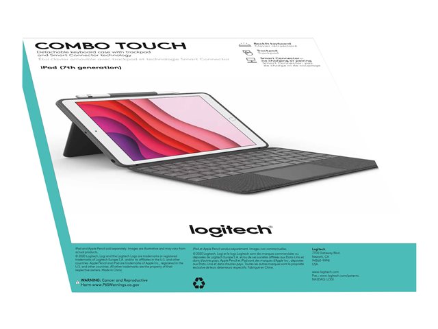 Logitech Combo Touch - clavier et tui - avec trackpad - AZERTY - Franais - graphite Priphrique d\'entre