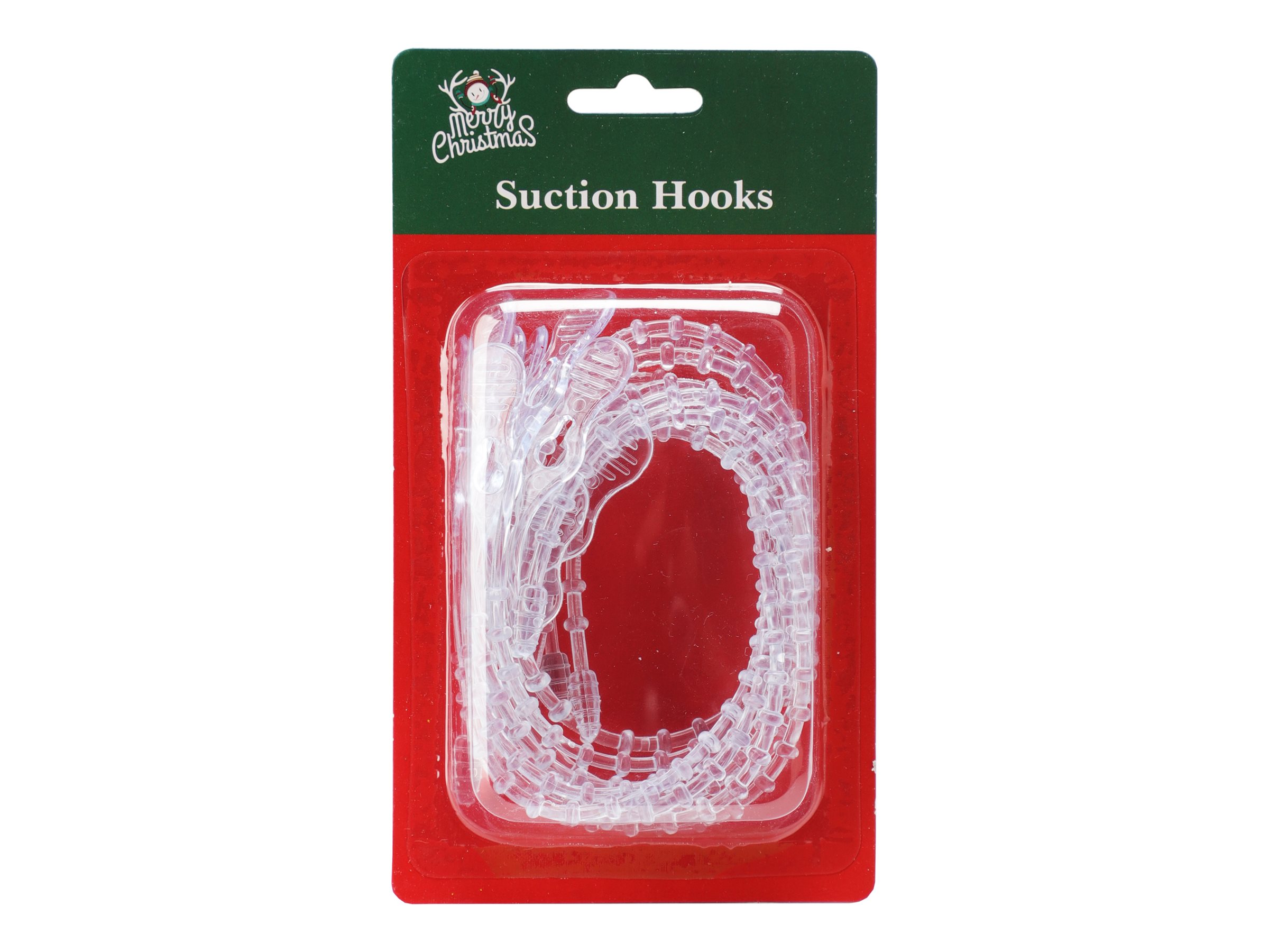 Danson Decor Merry Christmas Suction Hooks - Clear - 12's