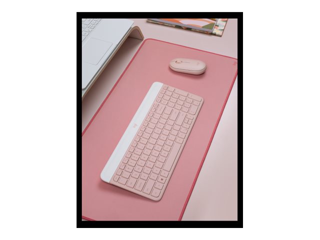 Logitech Slim Wireless Combo MK470 - ensemble clavier et souris - AZERTY - Franais - rose Priphrique d\'entre