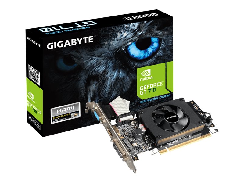 GIGABYTE GeForce GT 710 GPU 2GB DDR3 64 bit PCI-E 2.0 1xHDMI