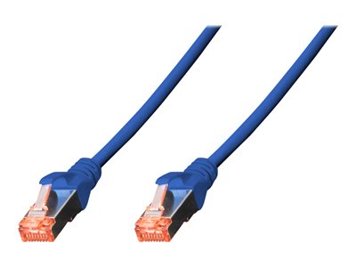 DIGITUS Patchkabel Cat6 S/FTP 2xRJ45 2.0m blau Hebelschutz Polybeutel - DK-1644-020/B