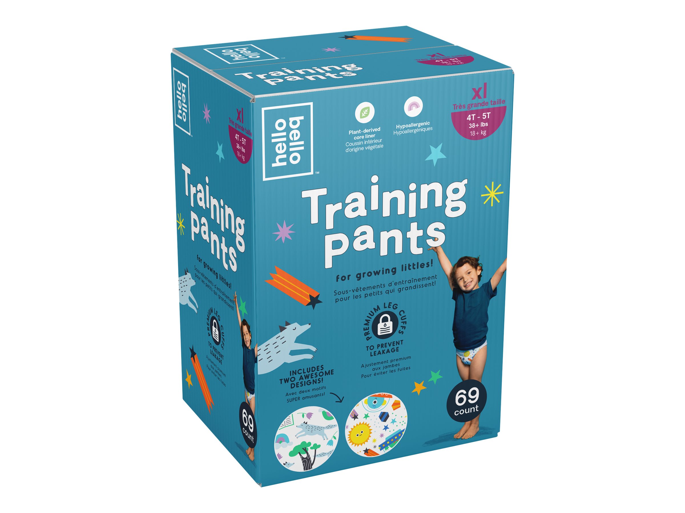 Disposable Diapers, Training Pants XL 4T - 5T 18+ kg 69 Count