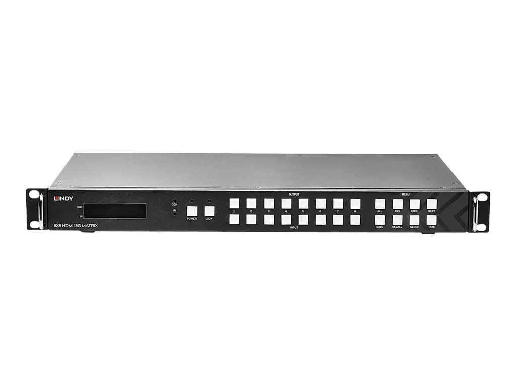 Matrice vidéo 8x8 HDMI 18G avec Scaler pour mur d'écran