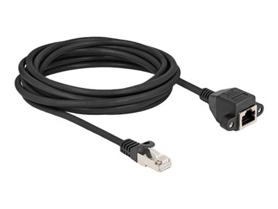 DELOCK RJ50 Verlängerungskabel Stecker zu Buchse S/FTP 5m SW