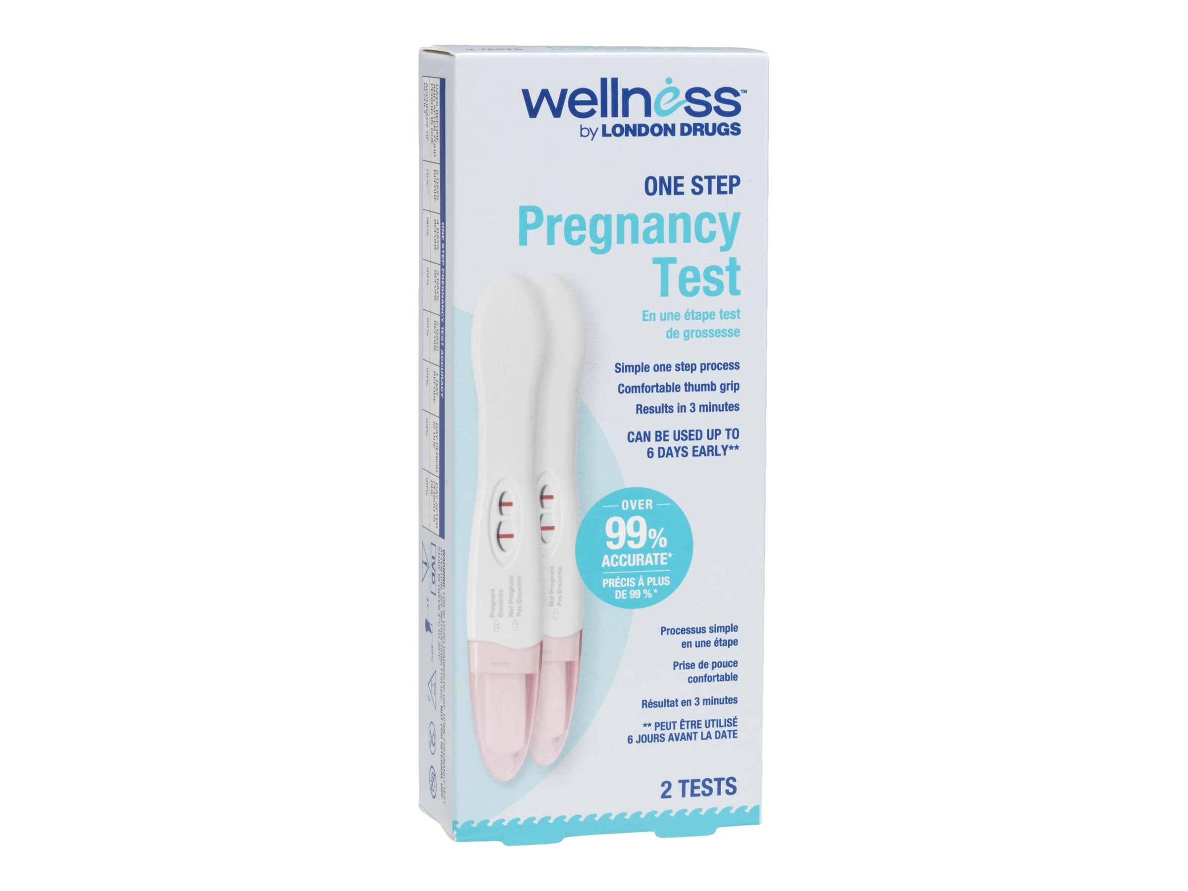 Wellness by London Drugs One Step Pregnancy Test - 2's