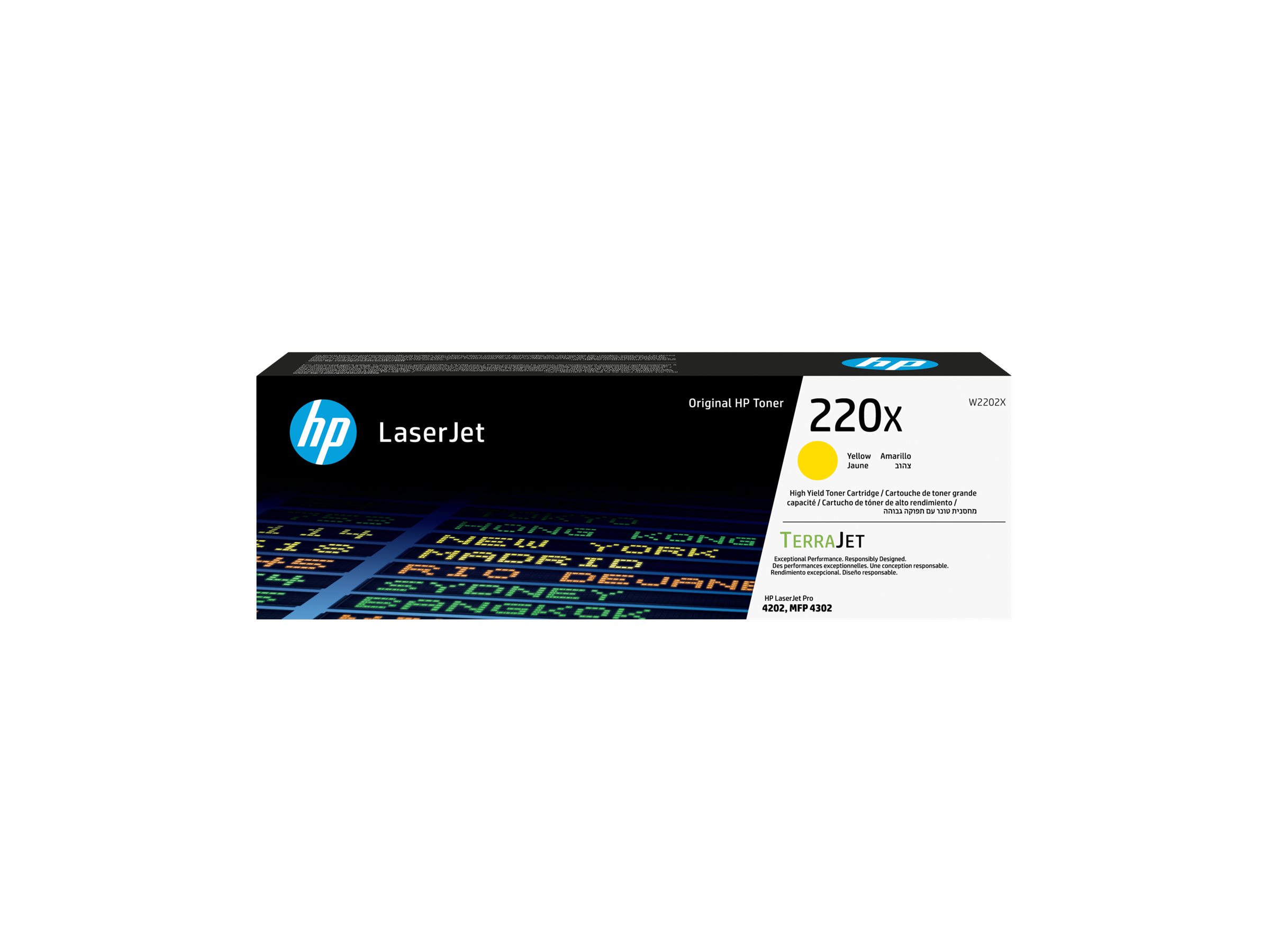 Hp 220x High Yield Yellow Original Laserjet Toner Cartridge W2202x
