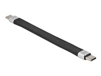 DeLOCK USB 2.0 USB Type-C kabel 13cm Sort Sølv