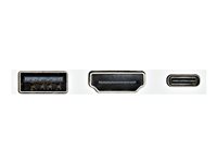 Startech USB-C to HDMI Adapter - White - 4K 30Hz - Thunderbolt 3 Compatible - with Power Delivery (USB PD) - USB C Dongle (CD