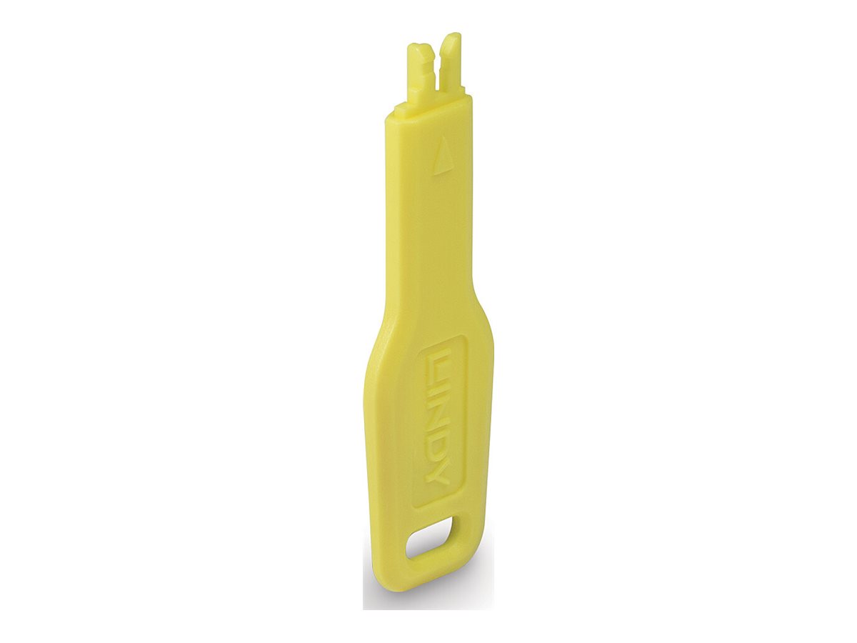 LINDY RJ45 Port Blocker, key, yellow