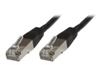 MicroConnect CAT 5e Kabel med folie og kobberfletning (FTP) 2m Netværkskabel Sort