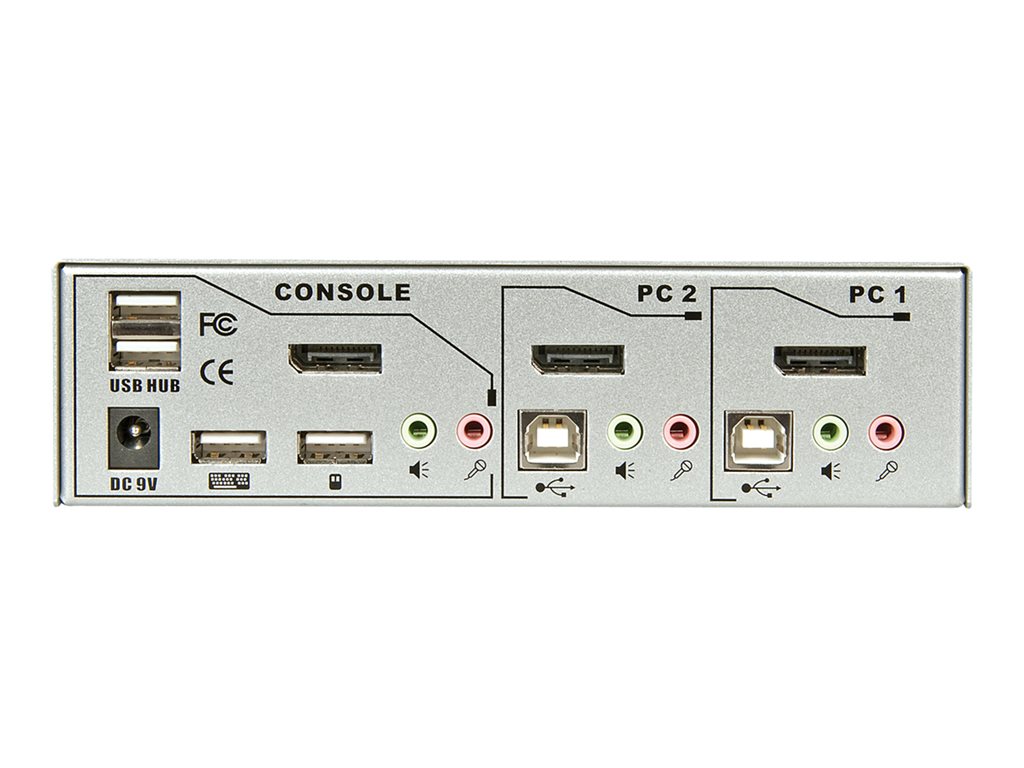 Switch KVM DisplayPort 1.2, USB 2.0 & audio, 2 ports