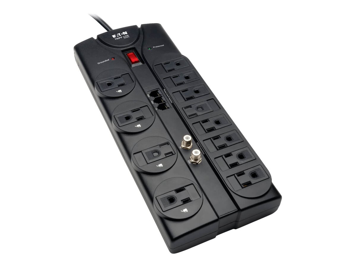 Tripp Lite Surge Protector 12 Outlet 120V RJ11 Coax 8' Cord 2880 Joule