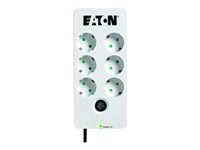 Eaton Protection Box 6 DIN Strømstødsbeskytter 6-stik 10A Hvid
