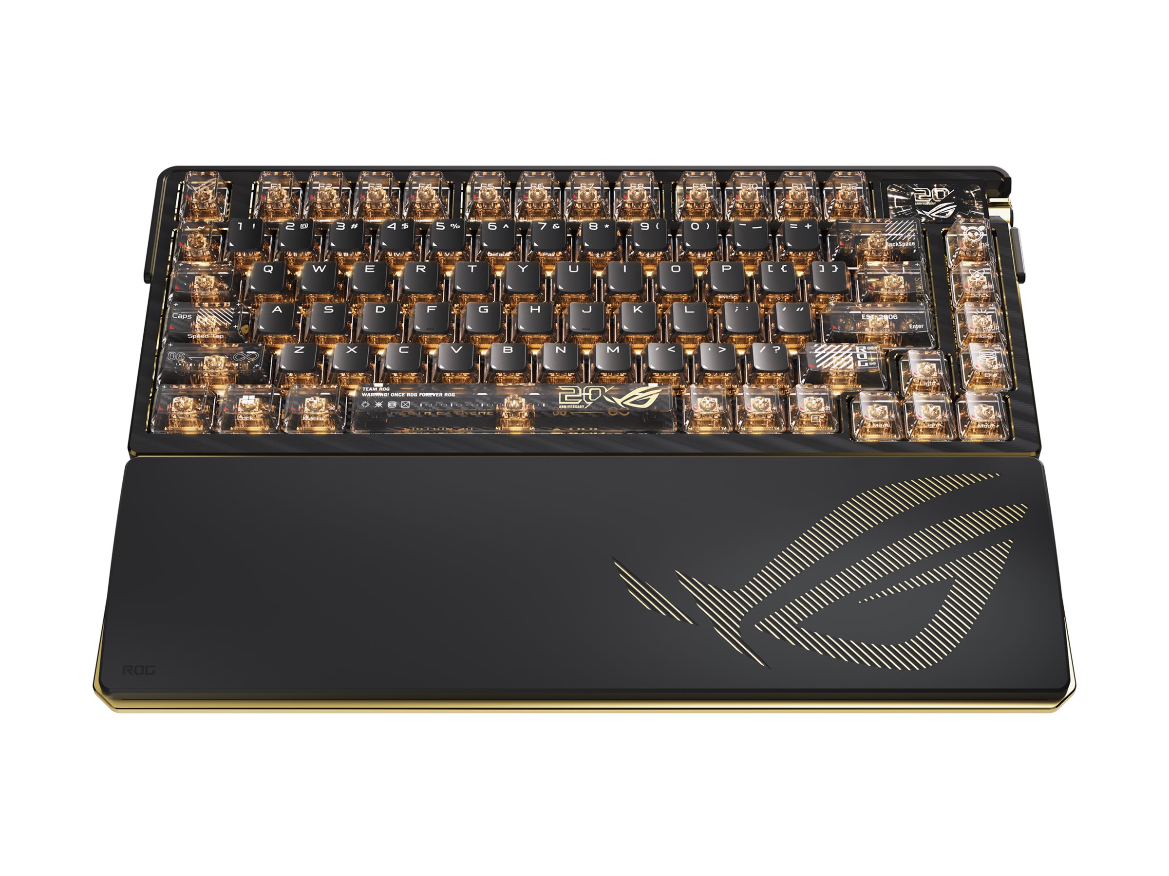 ASUS ROG Azoth Extreme Edition 20 keyboard 75% with OLED display QWERTZ German black Product shot Front 79951