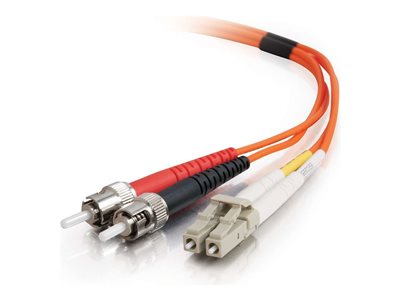 C2G 1m LC-ST 62.5/125 Duplex Multimode OM1 Fiber Cable