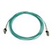 Tripp Lite 400G Multimode 50/125 OM3 Switchable Fiber Optic Cable (Duplex LC-PC M/M), LSZH, Aqua, 3 m (9.8 ft.)