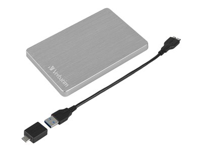 Verbatim Store 'n' Go ALU Slim harddisk - 2 TB - USB 3.2 Gen 1 (53666) | eShop Erhverv