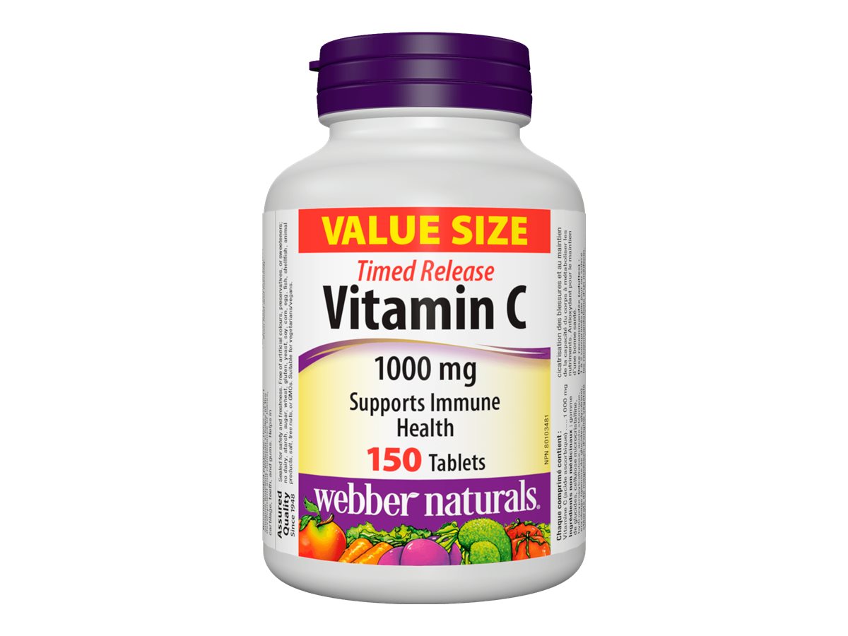 Webber Naturals Vitamin C Timed-Release Dietary Supplements - 150's