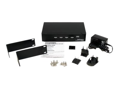 StarTech.com HDMI Splitter 1 In 4 Out - 1080p - 4 Port -Mounting Brackets - 1.3 Audio - HDMI Multi Port - HDMI Audio Splitter (ST124HDMI2)