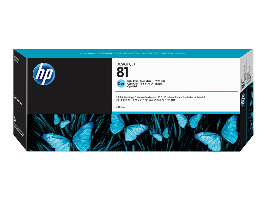 HP 81 - 680 ml - hell Cyan - Original - DesignJet - Tintenpatrone