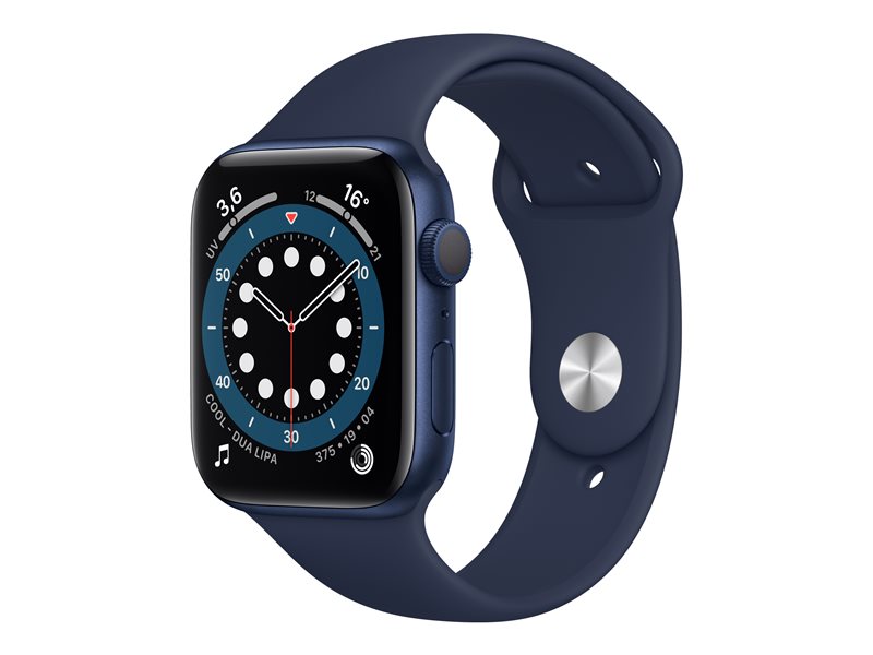 Apple Watch Series 6 (GPS) - blå aluminium - smart klocka med sportband - djup marin - 32 GB