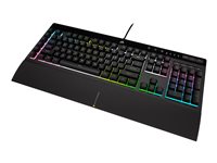 CORSAIR Gaming K55 RGB PRO XT Tastatur Gummitrykknap RGB/16,8 millioner farver Kabling Tysk