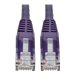 Eaton Tripp Lite Series Cat6 Gigabit Snagless Molded (UTP) Ethernet Cable (RJ45 M/M), PoE, Purple, 2 ft. (0.61 m)