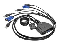 Eaton Tripp Lite series 2-Port USB/VGA Cable KVM Switch with Cables and USB Peripheral Sharing - KVM / USB switch - 2 ports