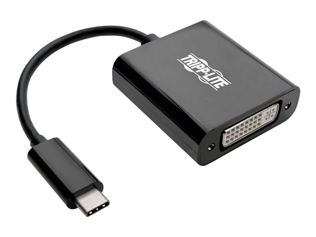 Tripp Lite USB-C to DVI Adapter Converter, USB 3.1 Gen 1, Thunderbolt 3, 1080p - M/F, Black, USB Type C, USB-C, USB Type-C