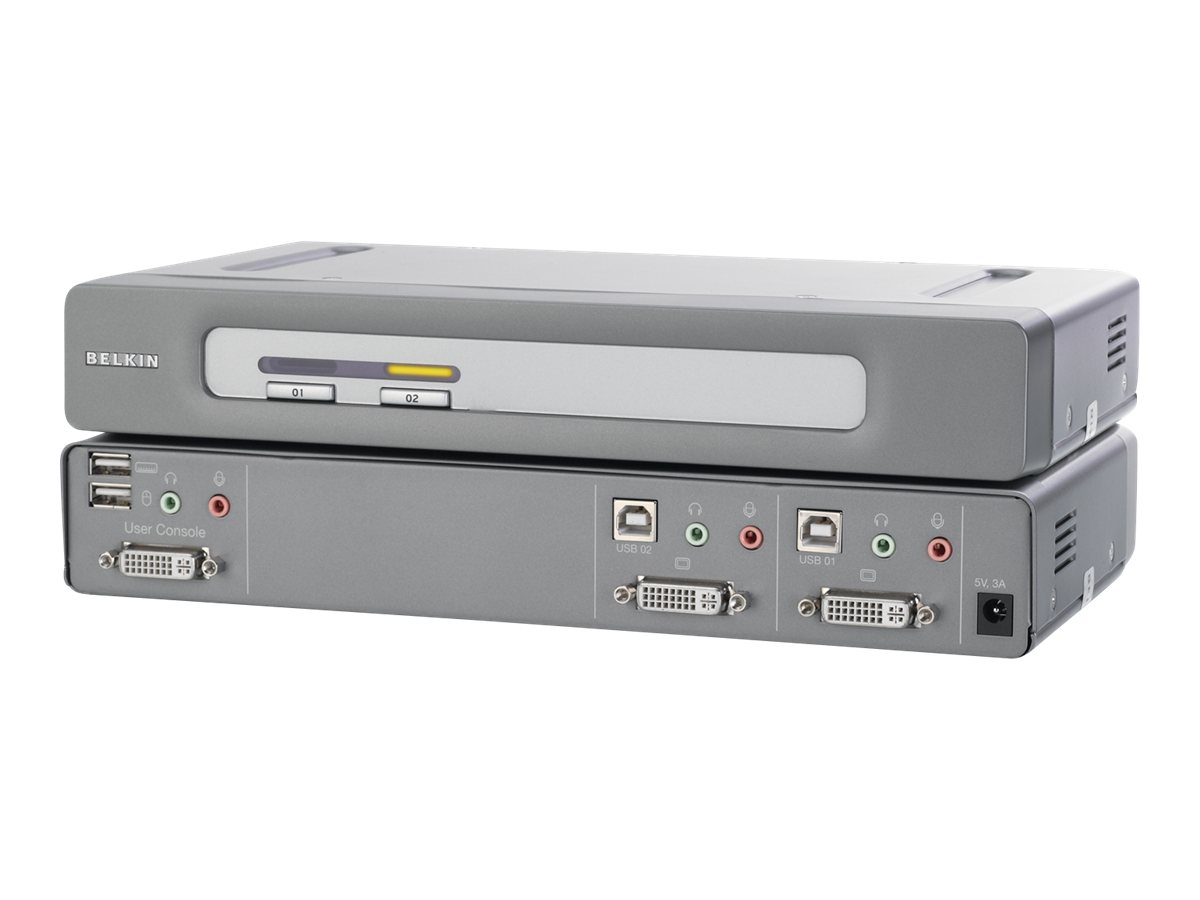 Belkin OmniView Secure DVI-D Dual-Link 2-Port KVM Switch