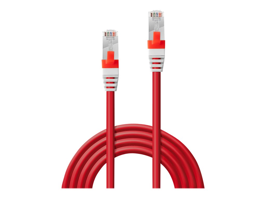 LINDY S/FTP Cat.6A Cable Red 15m