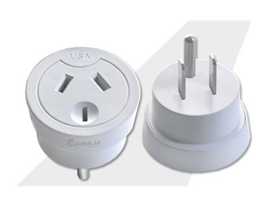 Sansai power connector adaptor Type I to NEMA Product shot Multi-angle 78350