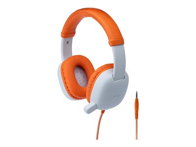 AVID WonderEars AP-400 Headphones with mic full size wired 3.5 mm jack orange