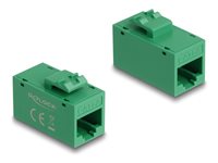 DeLOCK CAT 6a Ikke afskærmet parsnoet (UTP) Keystone coupler Grøn