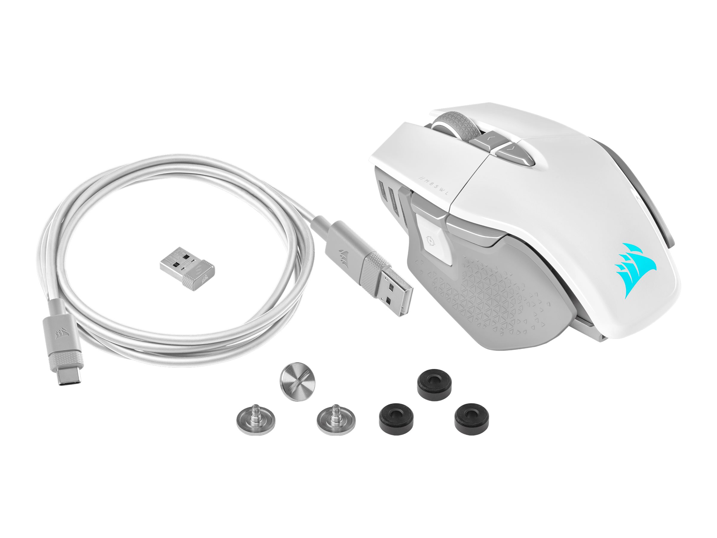 CORSAIR Gaming M65 RGB ULTRA WIRELESS mouse Bluetooth 2.4 GHz Product shot Back 79000