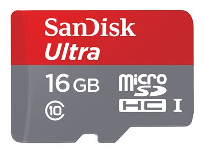 SanDisk Ultra Flash memory card (microSDHC to SD adapter included) 16 GB Class 10 