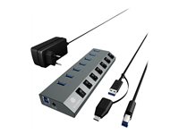 RaidSonic ICY BOX IB-HUB1701-C3 Hub 7 porte USB