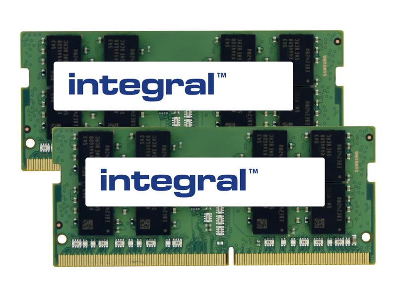 An image of Integral - DDR4 - kit - 32 GB: 2 x 16 GB - SO-DIMM 260-pin - 2400 MHz / PC4-19200 - unbuffered