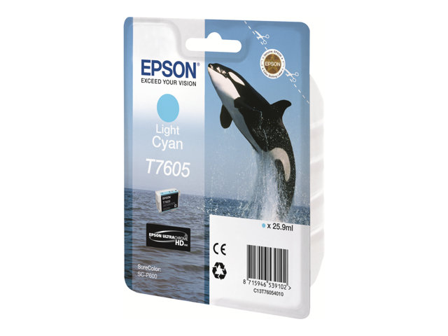 Epson T7605 - light cyan - original - ink cartridge