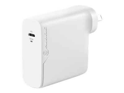 ALOGIC Rapid Power 1X100 GaN Charger power adapter USB-C 100 Product shot Right-angle 79250