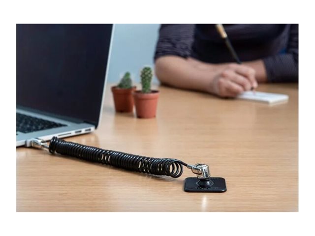 Compulocks Dual Head Coiled Keyed Cable Lock - bezpečnostní kabelový zámek – foto 4