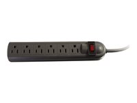 C2G 6-Outlet Power Strip with Surge Suppressor Surge protector 125 V output connectors: 6  image
