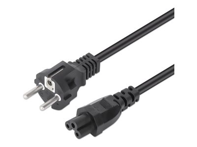 Manhattan Stromkabel C5 auf Schutzkontakt 3m schwarz
