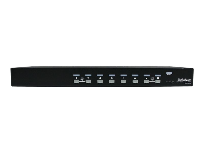 StarTech .com Switch KVM USB VGA 8 ports à montage en rack 1U avec OSD
