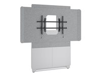 Middle Atlantic Forum stand - for LCD display / video conferencing system - 48", 2 bay, light finish - designer white, silver grey, white - TAA Compliant