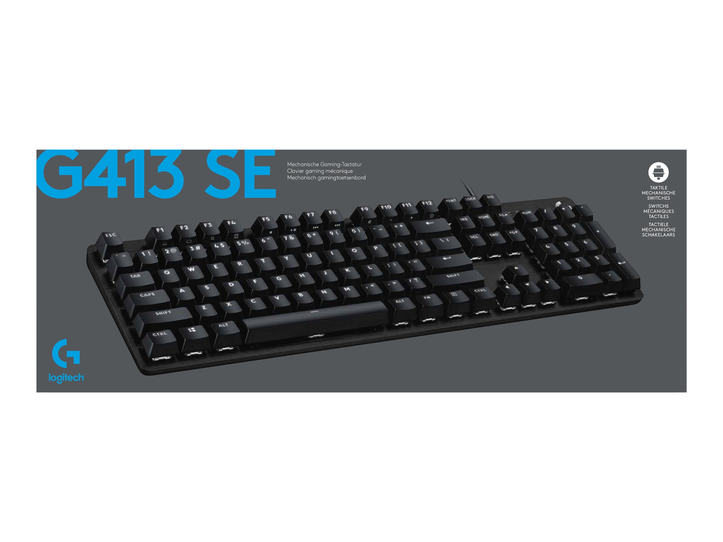 Logitech G G413 SE keyboard black Input Product shot Left-angle 79900