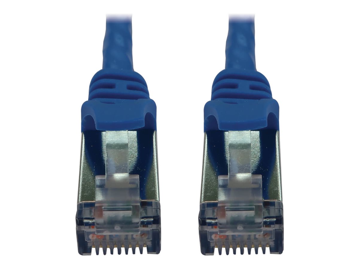 Eaton Tripp Lite Series Cat6a 10G Snagless Shielded Slim STP Ethernet Cable (RJ45 M/M), PoE, Blue, 3 ft. (0.9 m)