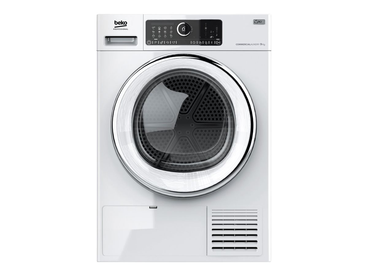 An image of Beko Professional AWZ9HP-PRO-BP dryer - front loading - freestanding - white