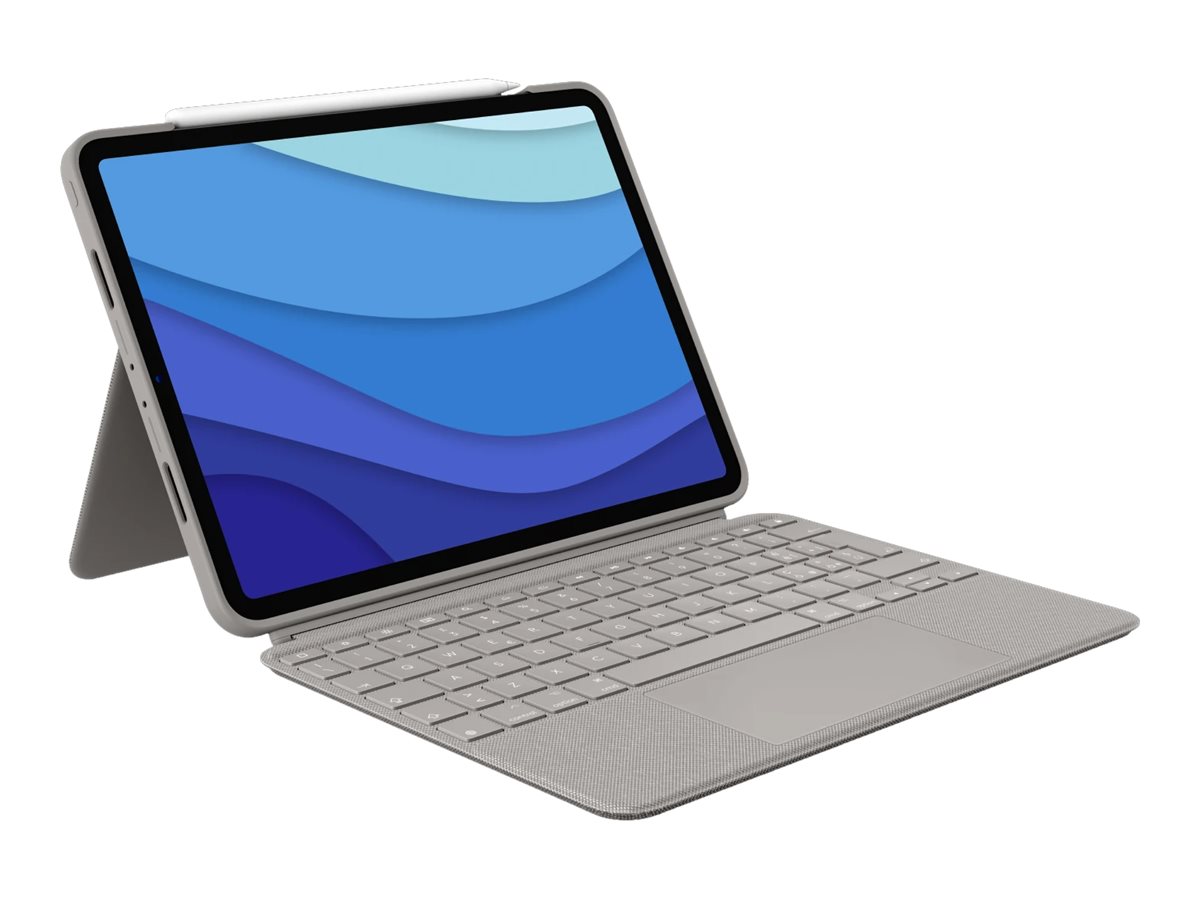 Logitech Combo Touch - klávesnice a pouzdro - s trackpad - QWERTY - italská - písek (sand) Vstupní zařízení – foto 4